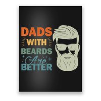 Dads With Beards Are Better Vintage Funny Fathers Day Joke Poster