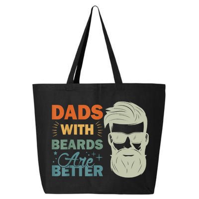 Dads With Beards Are Better Vintage Funny Fathers Day Joke 25L Jumbo Tote