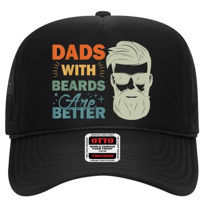 Dads With Beards Are Better Vintage Funny Fathers Day Joke Trucker Hat