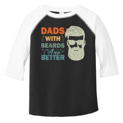 Dads With Beards Are Better Vintage Funny Fathers Day Joke Toddler Fine Jersey T-Shirt