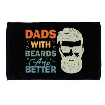 Dads With Beards Are Better Vintage Funny Fathers Day Joke Microfiber Hand Towel