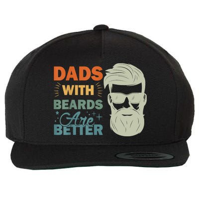 Dads With Beards Are Better Vintage Funny Fathers Day Joke Wool Snapback Cap