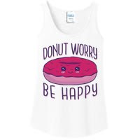 Donut Worry Be Happy Cute Gift Ladies Essential Tank