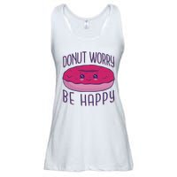 Donut Worry Be Happy Cute Gift Ladies Essential Flowy Tank