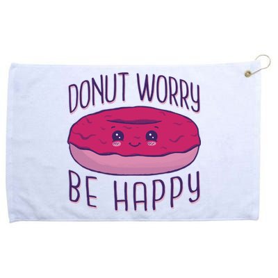 Donut Worry Be Happy Cute Gift Grommeted Golf Towel