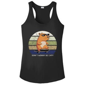 Dont Worry Be Capy Capybara Ladies PosiCharge Competitor Racerback Tank