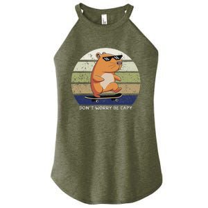 Dont Worry Be Capy Capybara Women's Perfect Tri Rocker Tank