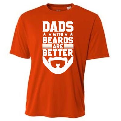 Dads With Beards Are Better Bearded Hipster Full Beard Gift Cooling Performance Crew T-Shirt