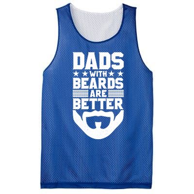 Dads With Beards Are Better Bearded Hipster Full Beard Gift Mesh Reversible Basketball Jersey Tank