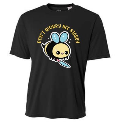 Don't Worry Bee Happy Whisperer Funny Bee Knife Quote Cooling Performance Crew T-Shirt