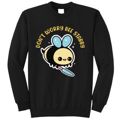 Don't Worry Bee Happy Whisperer Funny Bee Knife Quote Sweatshirt