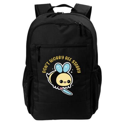 Don't Worry Bee Happy Whisperer Funny Bee Knife Quote Daily Commute Backpack