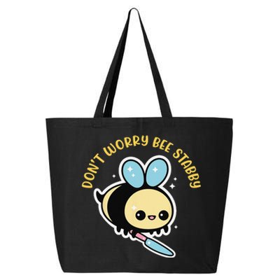 Don't Worry Bee Happy Whisperer Funny Bee Knife Quote 25L Jumbo Tote