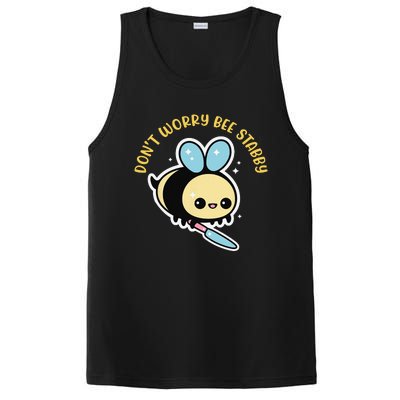 Don't Worry Bee Happy Whisperer Funny Bee Knife Quote PosiCharge Competitor Tank