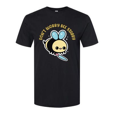 Don't Worry Bee Happy Whisperer Funny Bee Knife Quote Softstyle CVC T-Shirt