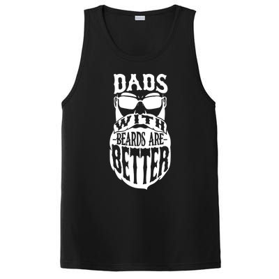 Dads With Beards Are Better Funny Bearded Dad Gift PosiCharge Competitor Tank