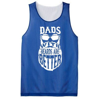 Dads With Beards Are Better Funny Bearded Dad Gift Mesh Reversible Basketball Jersey Tank