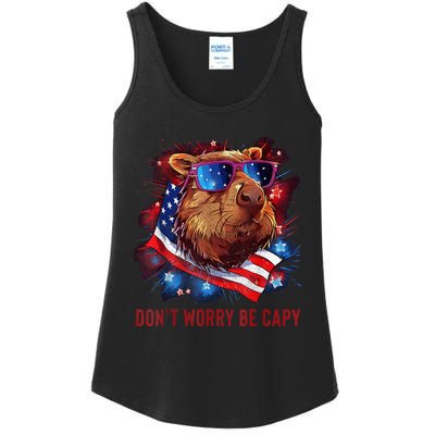 Dont Worry Be Capy Capybara Ladies Essential Tank