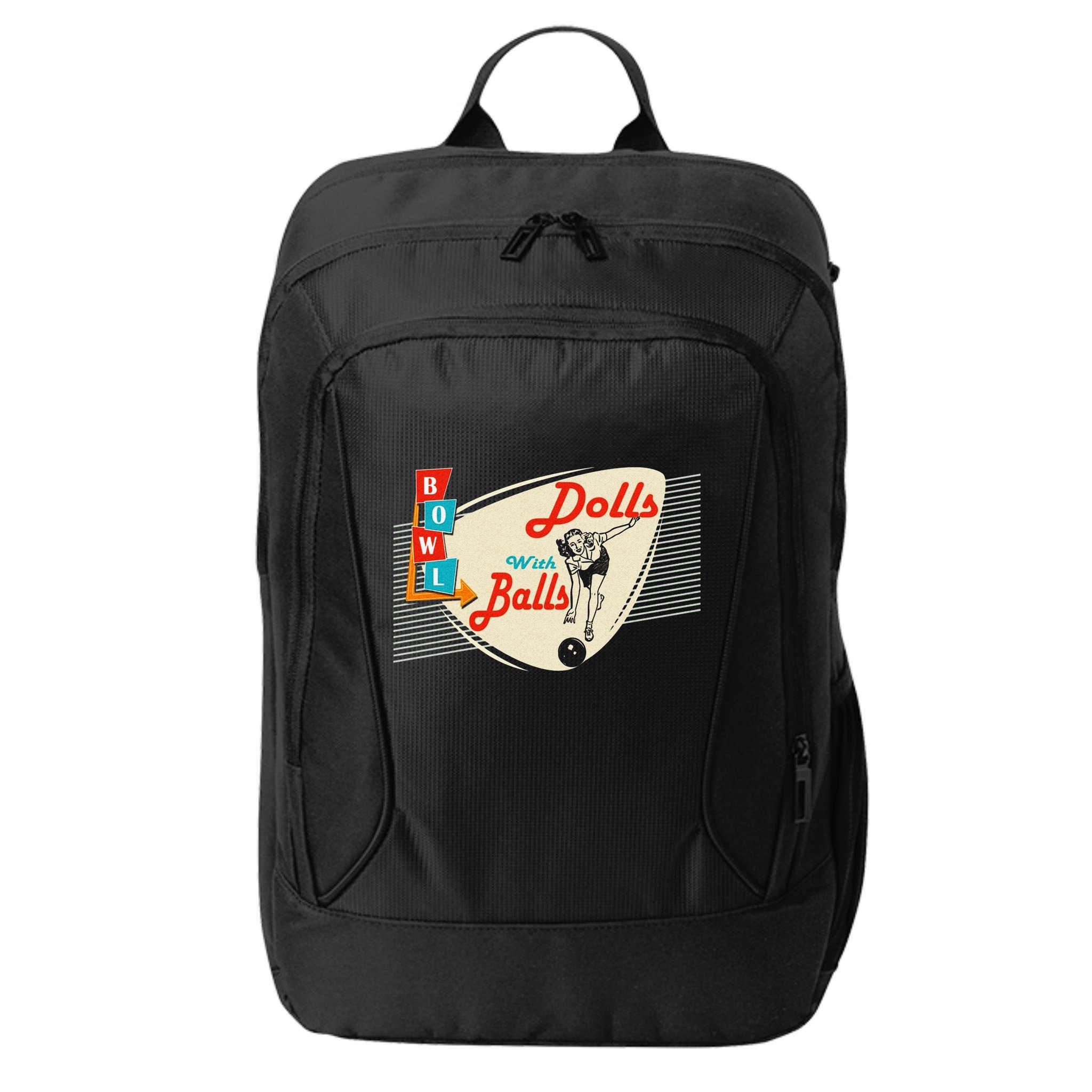 Dolls With Balls Vintage Gift Funny Retro Matching Bowling Team City Backpack