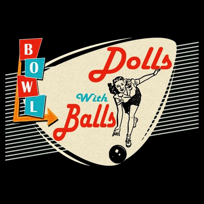 Dolls With Balls Vintage Gift Funny Retro Matching Bowling Team Backpack