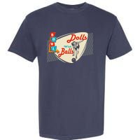 Dolls With Balls Vintage Gift Funny Retro Matching Bowling Team Garment-Dyed Heavyweight T-Shirt