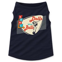 Dolls With Balls Vintage Gift Funny Retro Matching Bowling Team Doggie Tank