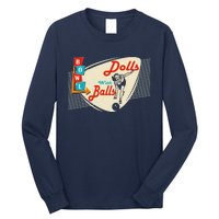 Dolls With Balls Vintage Gift Funny Retro Matching Bowling Team Long Sleeve Shirt