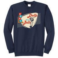 Dolls With Balls Vintage Gift Funny Retro Matching Bowling Team Sweatshirt