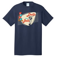 Dolls With Balls Vintage Gift Funny Retro Matching Bowling Team Tall T-Shirt