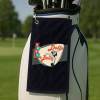Dolls With Balls Vintage Gift Funny Retro Matching Bowling Team Golf Towel