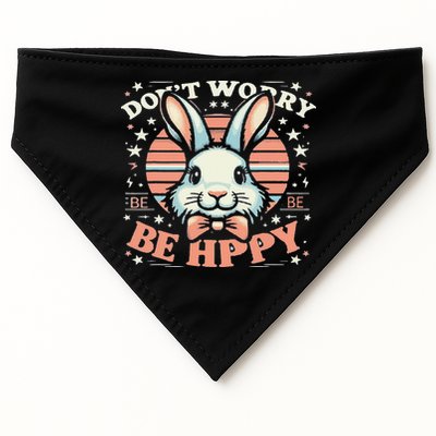 Dont Worry Be Hoppy Funny Hoppy Easter Bunny USA-Made Doggie Bandana
