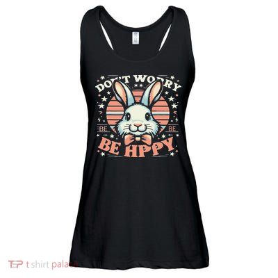 Dont Worry Be Hoppy Funny Hoppy Easter Bunny Ladies Essential Flowy Tank