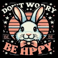 Dont Worry Be Hoppy Funny Hoppy Easter Bunny 16 in Basic Backpack