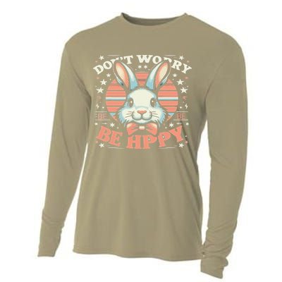 Dont Worry Be Hoppy Funny Hoppy Easter Bunny Cooling Performance Long Sleeve Crew