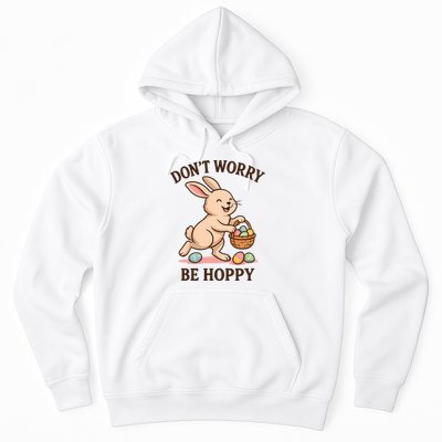 Don’t Worry Be Hoppy Cute Easter Bunny Pun Gift  Hoodie