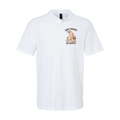 Don’t Worry Be Hoppy Cute Easter Bunny Pun Gift  Polo