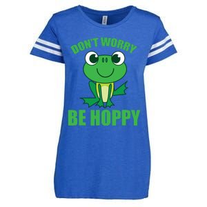 Don't Worry Be Hoppy Cute Crazy Frog Gift Enza Ladies Jersey Football T-Shirt