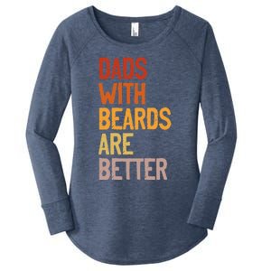 Dads With Beards Are Better Funny Father´s Day Bearded Daddy Women's Perfect Tri Tunic Long Sleeve Shirt