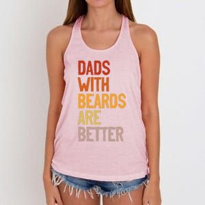 Dads With Beards Are Better Funny Father´s Day Bearded Daddy Women's Knotted Racerback Tank