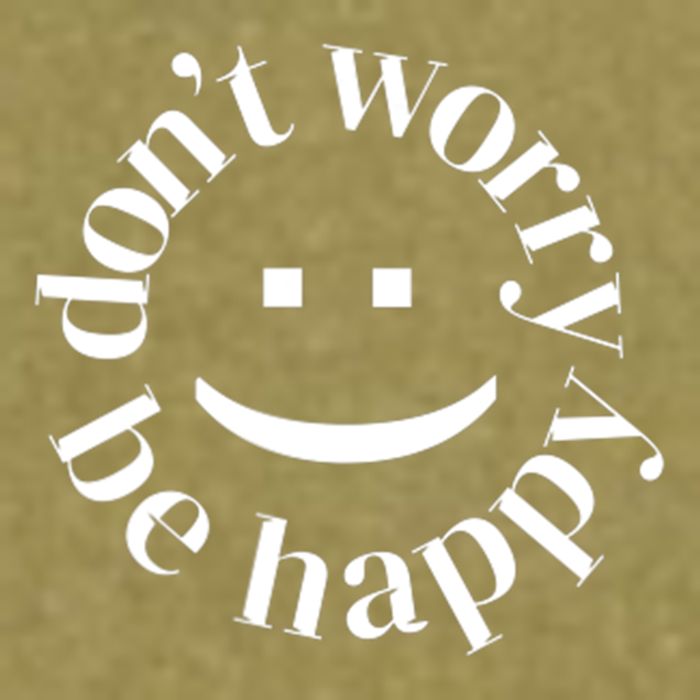 DONT WORRY BE HAPPY SIMLEY Garment-Dyed Women's Muscle Tee