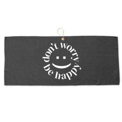 DONT WORRY BE HAPPY SIMLEY Large Microfiber Waffle Golf Towel