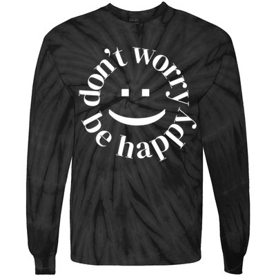 DONT WORRY BE HAPPY SIMLEY Tie-Dye Long Sleeve Shirt