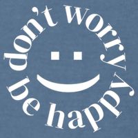 DONT WORRY BE HAPPY SIMLEY Garment-Dyed Sweatshirt