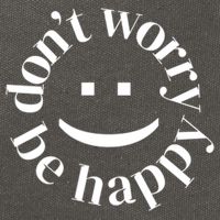 DONT WORRY BE HAPPY SIMLEY Cotton Canvas Backpack