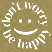 DONT WORRY BE HAPPY SIMLEY Garment-Dyed Women's Muscle Tee