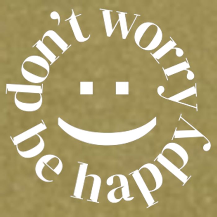 DONT WORRY BE HAPPY SIMLEY Garment-Dyed Women's Muscle Tee