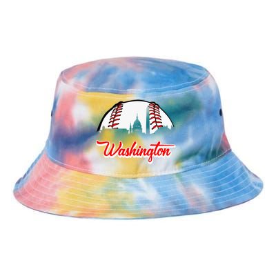 Distressed Washington Baseball Usa Lover Tie Dye Newport Bucket Hat