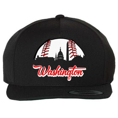 Distressed Washington Baseball Usa Lover Wool Snapback Cap