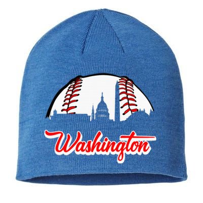 Distressed Washington Baseball Usa Lover Sustainable Beanie