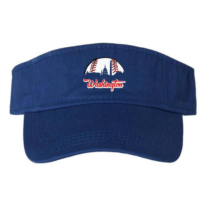 Distressed Washington Baseball Usa Lover Valucap Bio-Washed Visor